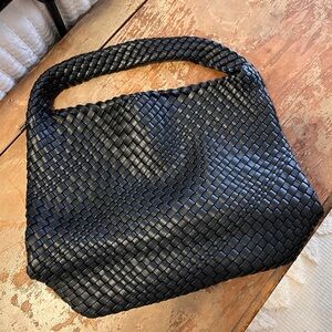 Black Woven Melie Blanco Bag